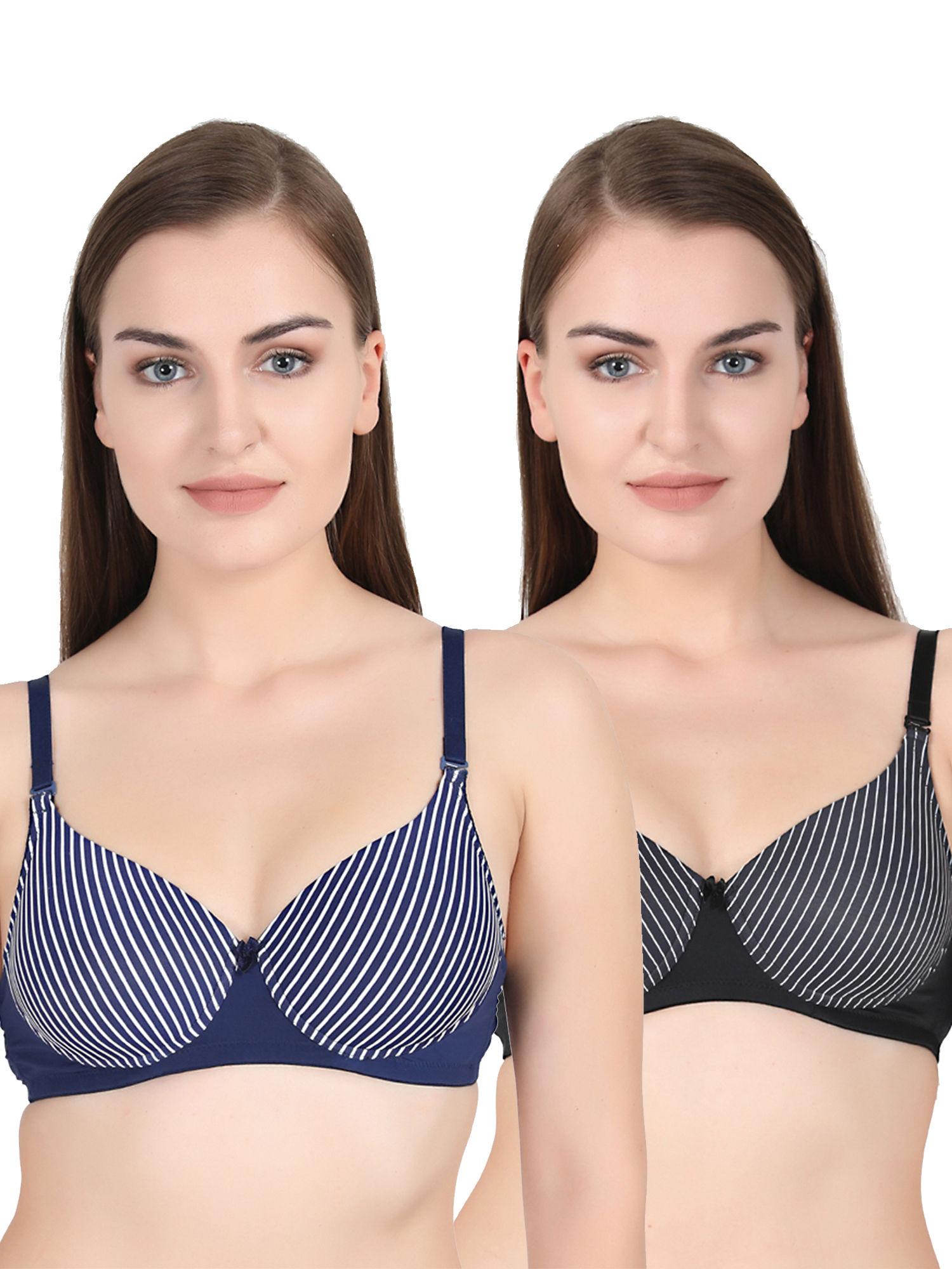 padded t-shirt bra combo pack of 2 - multi-color