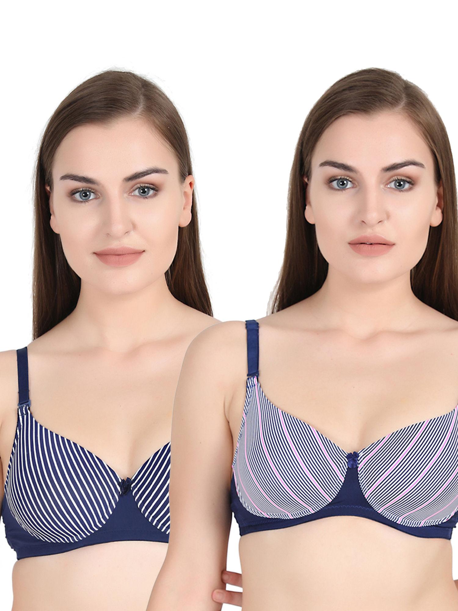 padded t-shirt bra combo pack of 2 - multi-color