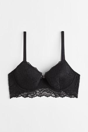 padded underwired lace bra