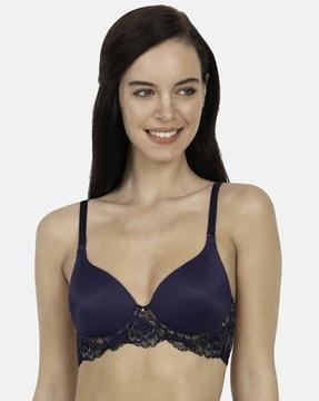 padded wired full coverage lace legacy bra  - bra73801