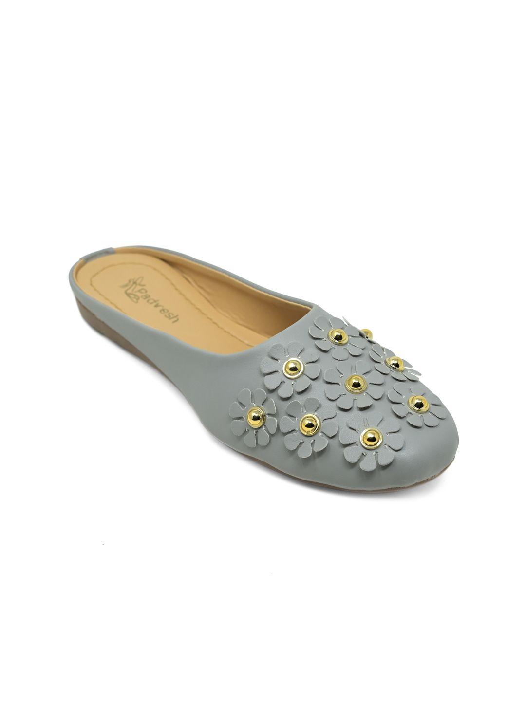 padvesh women grey ballerinas flats