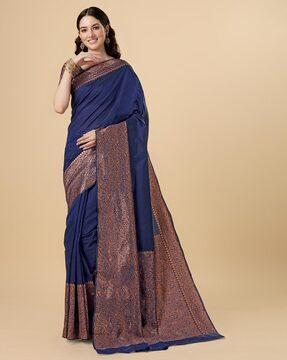 paisley pattern banarasi silk saree