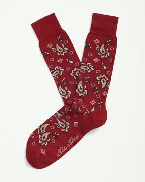 paisley pattern socks