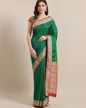 paisley pattern traditional saree