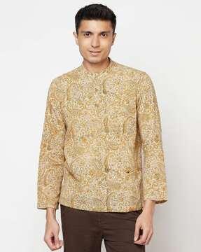 paisley print  regular fit shirt