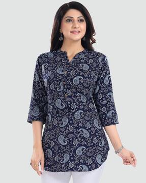 paisley print a-line  tunic