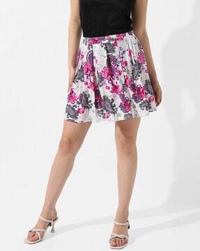 paisley print a-line skirt