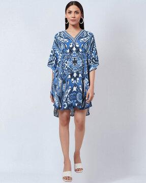 paisley print a-line tunic