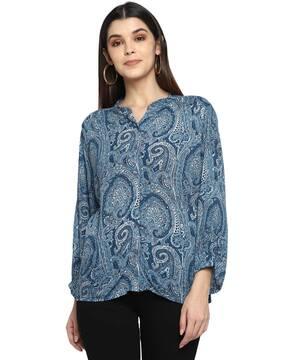 paisley print blouse top