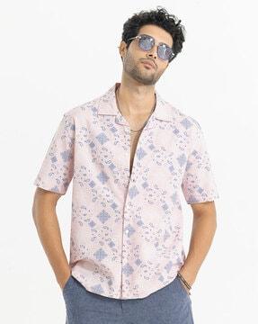 paisley print boxy fit shirt