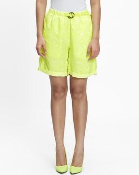 paisley print city shorts with elasticated waist