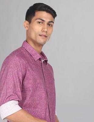 paisley print cotton casual shirt