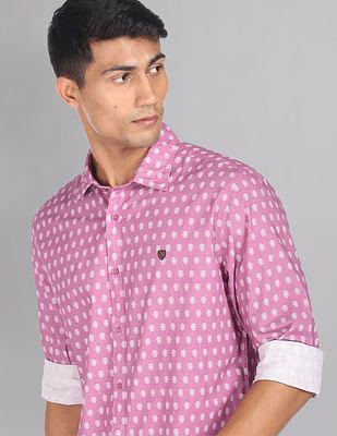 paisley print cotton casual shirt