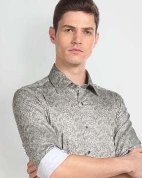 paisley print cotton shirt