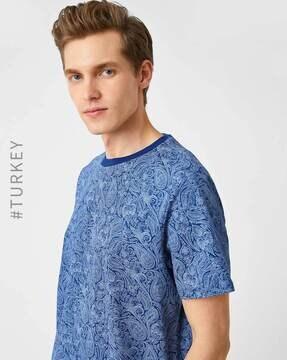 paisley print crew-neck t-shirt