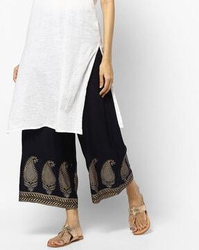 paisley print palazzo pants