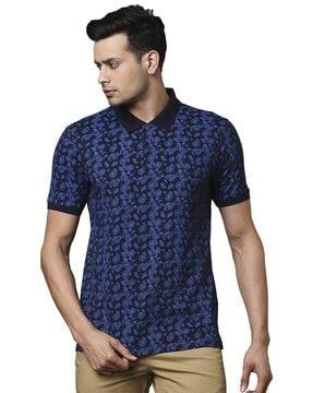 paisley print polo t-shirt