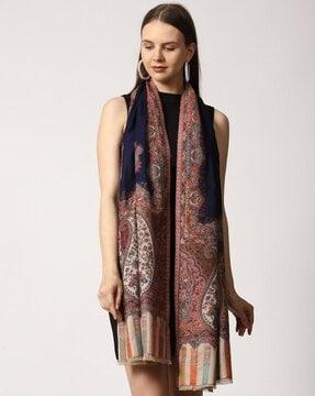 paisley print polyester stole