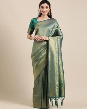paisley print saree with blouse