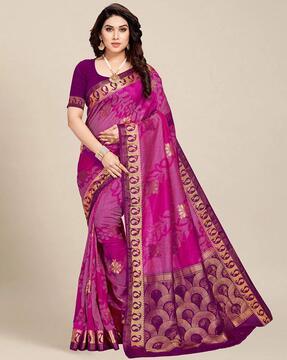 paisley print saree