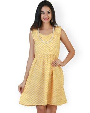 paisley print sleeveless dress