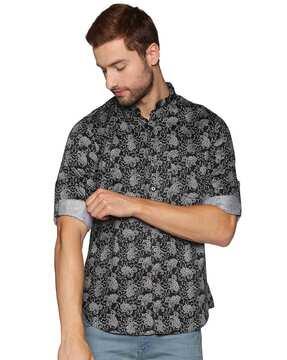 paisley print slim fit shirt