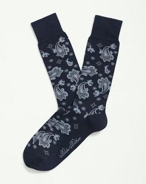 paisley print socks