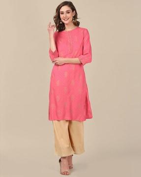 paisley print straight kurti