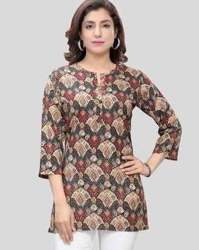 paisley print straight tunic