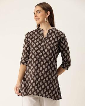 paisley print straight tunic