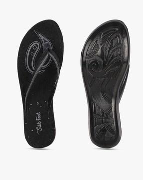 paisley print thong-strap flat sandals