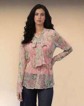 paisley print top with camisole