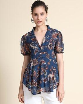 paisley print top