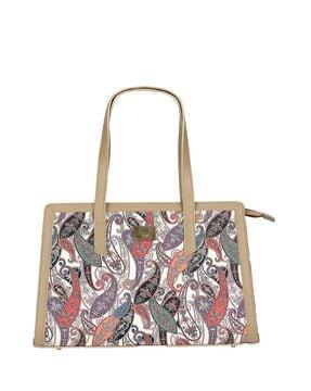 paisley print tote bag