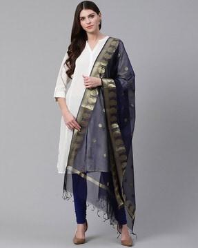 paisley print woven dupatta