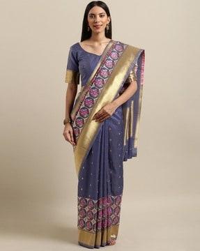 paisley woven traditional saree