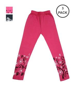 pak of 3 floral print leggings