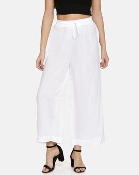 palazzo pants with elasticated waist