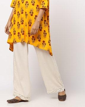 palazzo pants with lace trims