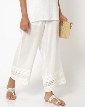 palazzos with lace trim