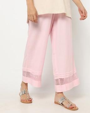 palazzos with elasticated drawstring waist