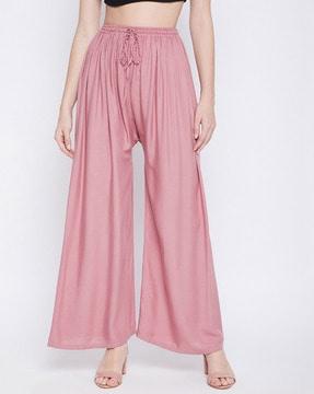 palazzos with elasticated drawstring waist