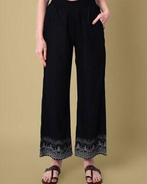 palazzos with printed hem