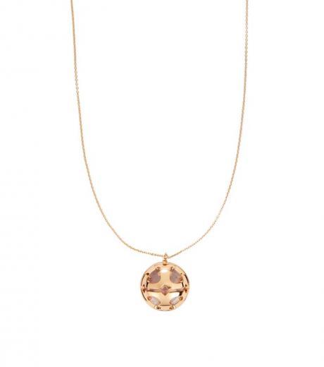 pale gold signture pearl ball necklace