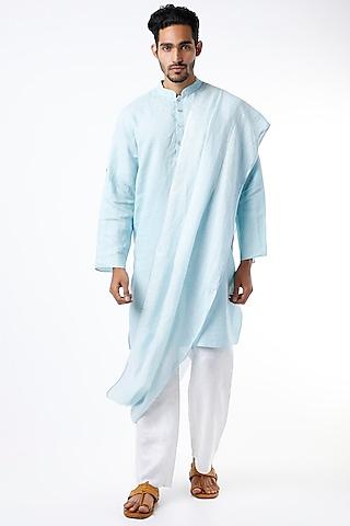 pale blue kurta with drape