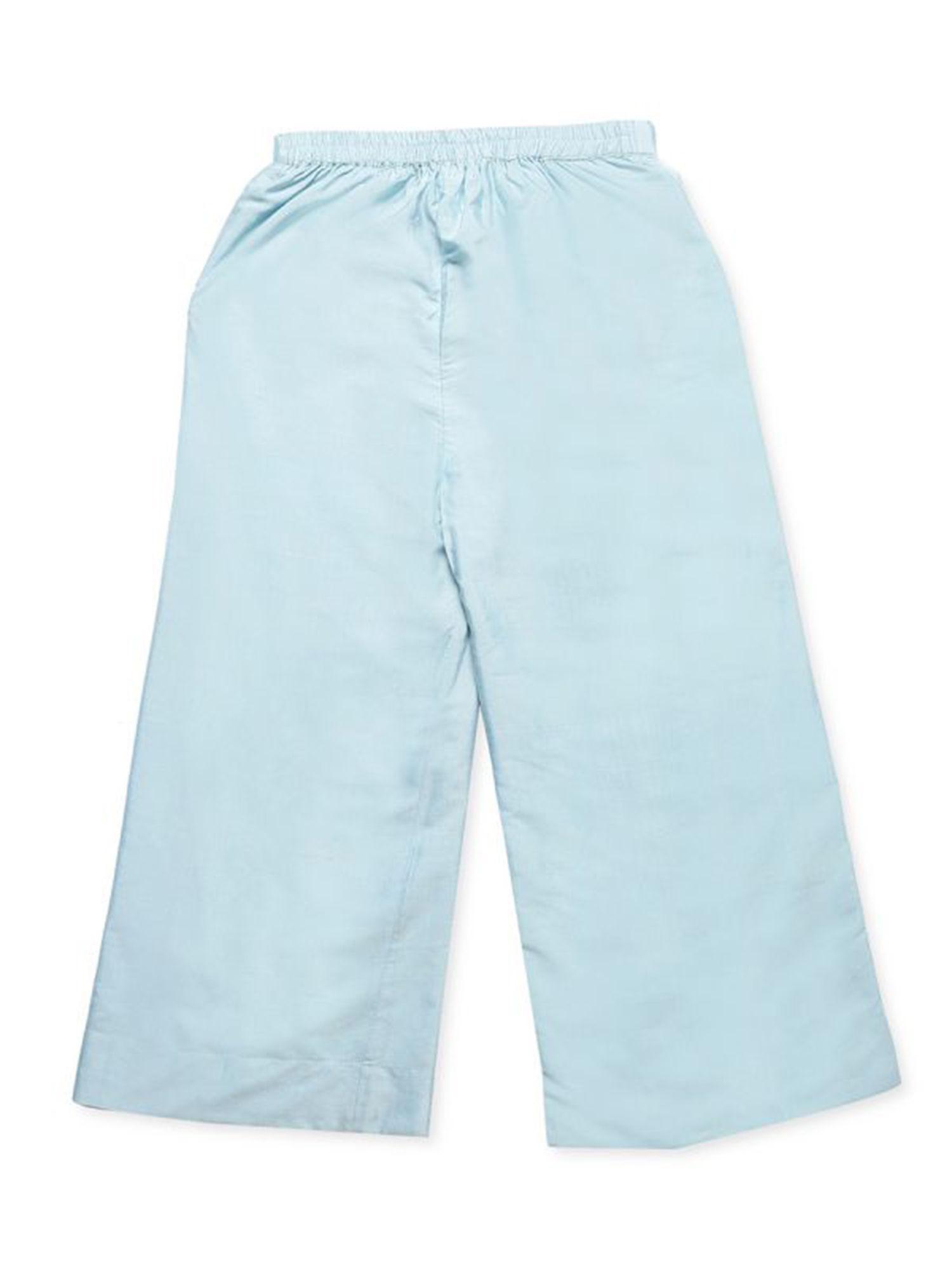 pale blue palazzo pant