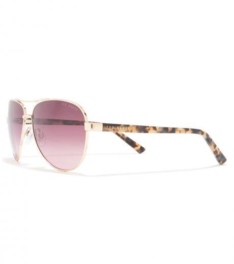 pale gold aviator sunglasses