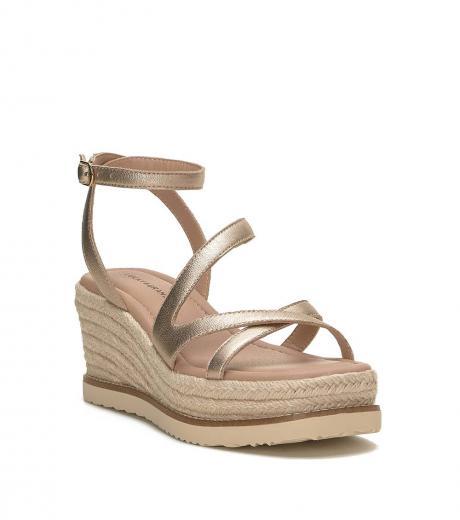 pale gold carolie platform wedges