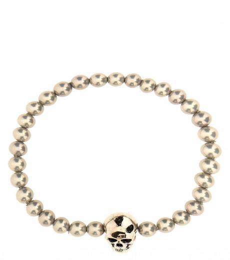 pale gold skull bracelet