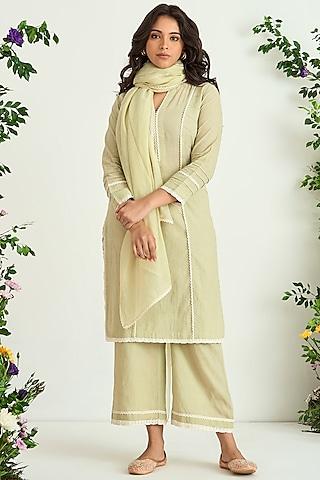 pale green pure cotton kurta set